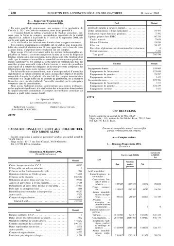 bulletin des annonces légales obligatoires 760 - Journal Officiel
