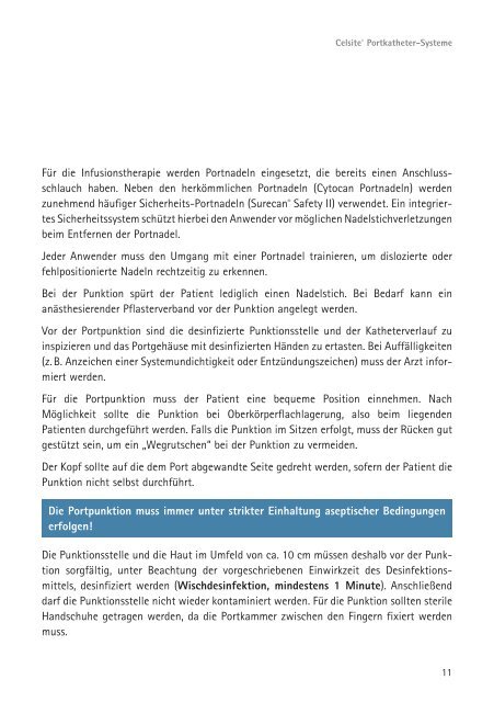 Portpunktion - HealthCare Journal - B. Braun Melsungen AG