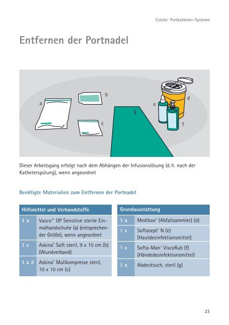 Portpunktion - HealthCare Journal - B. Braun Melsungen AG