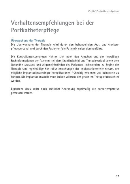 Portpunktion - HealthCare Journal - B. Braun Melsungen AG