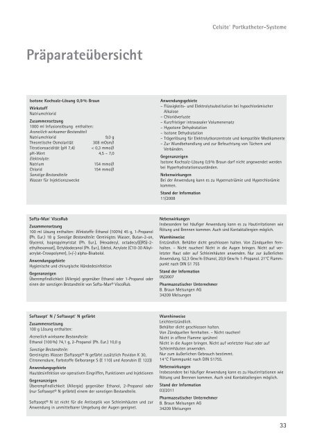 Portpunktion - HealthCare Journal - B. Braun Melsungen AG