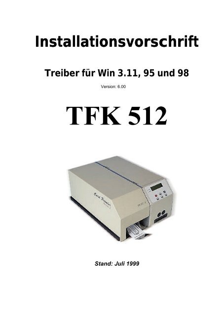 TFK Druckertreiber - F+D  Feinwerk- und Drucktechnik GmbH ...