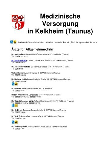 Medizinische Versorgung in Kelkheim (Taunus)