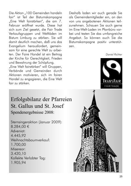 Pfarrbrief - Kath. Pfarrgemeinden St. Gallus und St. Josef