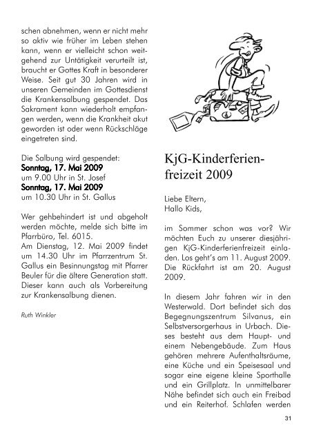 Pfarrbrief - Kath. Pfarrgemeinden St. Gallus und St. Josef