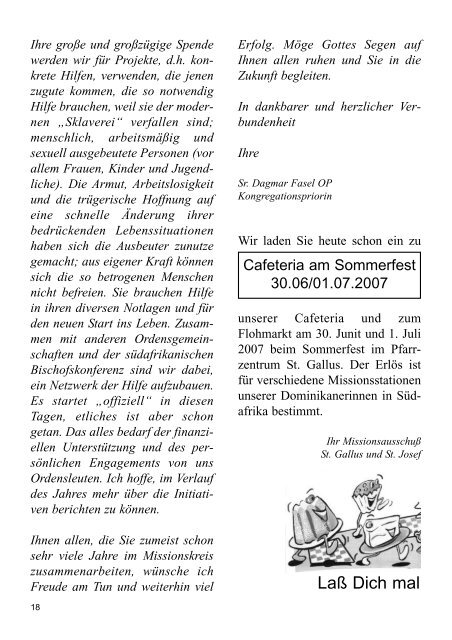 Pfarrbrief - Kath. Pfarrgemeinden St. Gallus und St. Josef