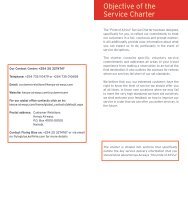 Objective of the Service Charter - Kenya Airways