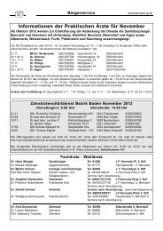 Informationen der Praktischen Ärzte für November - Berndorf