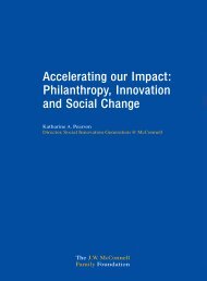 Accelerating our Impact: Philanthropy, Innovation and Social Change