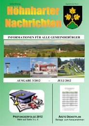 informationen für alle gemeindebürger ausgabe 3/2012 - Höhnhart