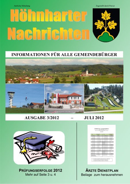 informationen für alle gemeindebürger ausgabe 3/2012 - Höhnhart