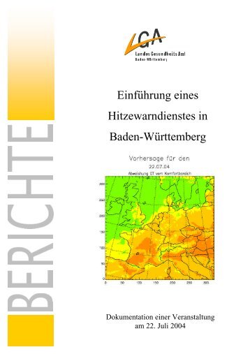 Einführung eines Hitzewarndienstes in Baden-Württemberg