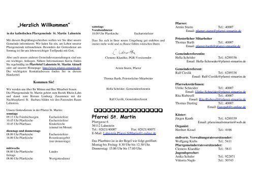 Begrüßungsflyer 2009.pdf - Katholische Kirchengemeinde St.Martin