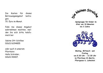 Flyer Kleine Strolche