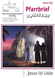 Ostern 2011 Pfarrbrief - Pfarrei Starnberg