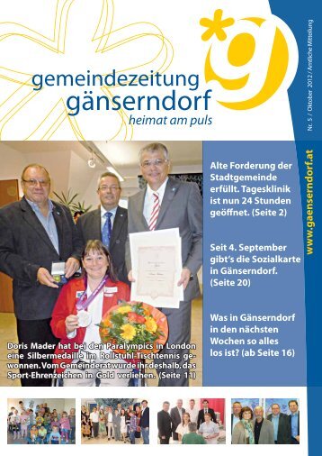 Gemeindezeitung - Ausgabe 2012/5 - Stadtgemeinde Gänserndorf