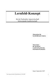 Lernfelder und Lernsituationen Fachstufen Landwirtschaft - nibis