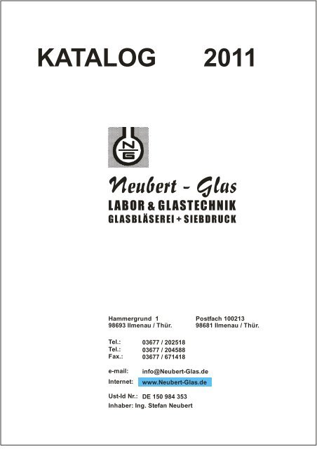 katalog 2011 - Neubert-Glas