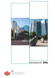 Jahresbericht 2006 - Berufsgenossenschaftliche Unfallklinik ...