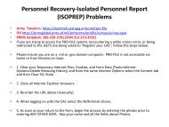 Personnel Recovery-Isolated Personnel Report (ISOPREP) Problems