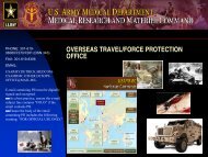 Overseas Travel/Force Protection Office - US Army Medical ...