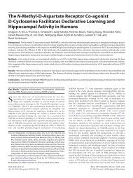 The N-Methyl-D-Aspartate Receptor Co-agonist ... - Rene Hurlemann