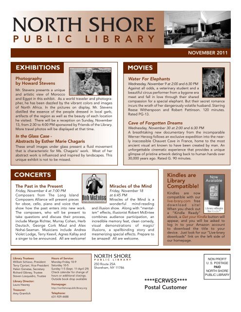 november 2011 - North Shore Public Library