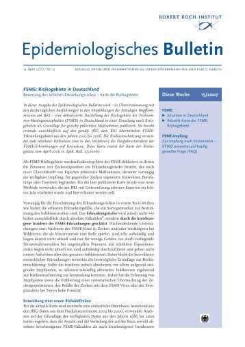 Epidemiologisches Bulletin 15 / 2007 - kinderkardiologie-bs.de