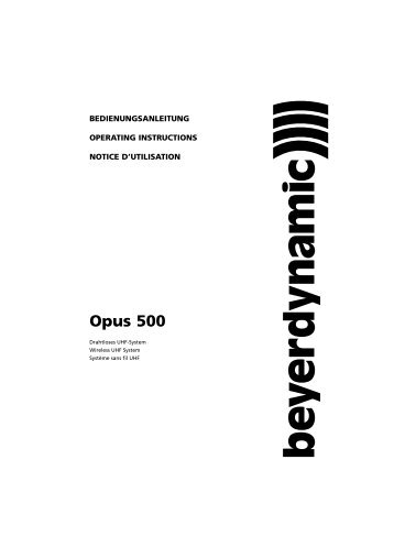 Opus 500 - Pfeffer GmbH