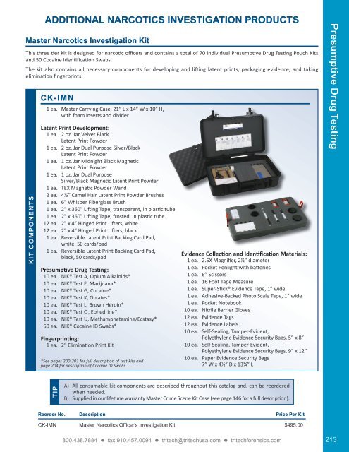 Presumptive Drug Testing - 2009 - Tri-Tech Forensics