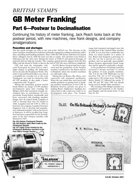 GB Meter Franking - The Meter Stamp Society