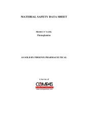 phoenix scientific, inc. material safety data sheet