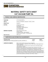 material safety data sheet cat vacuum pump oil