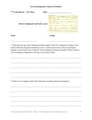 Jewish Immigration Analysis Worksheet Becoming America Project ...