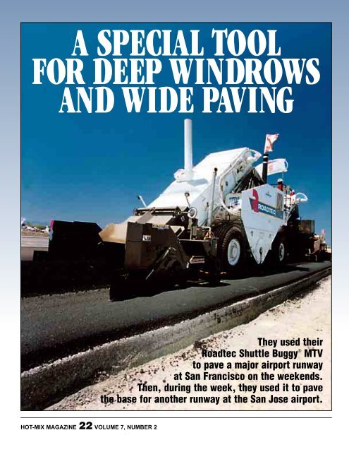 Deep Windrow, Wide Paving - Hot-Mix Magazine