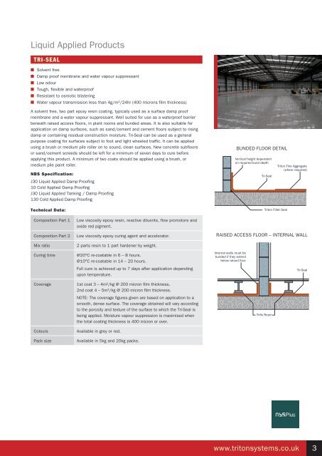 Flooring Systems Brochure Download (938Kb) - Triton Chemicals