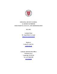 Academic Handbook - Episcopal Divinity School