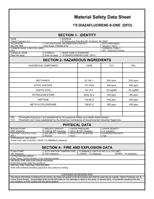 CHE-3125 - Tri-Tech Forensics