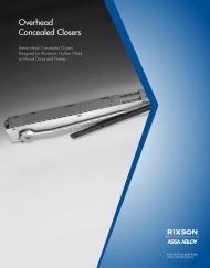 Rixson - Overhead Concealed Closers - LSA
