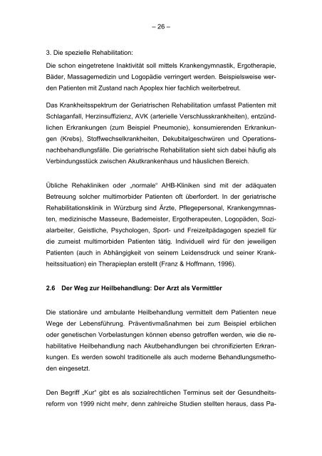 Unterschiede zwischen Kur und Rehabilitation in der Wahrnehmung ...