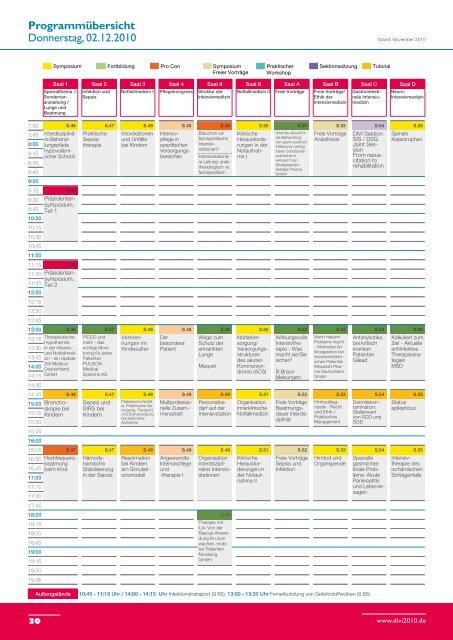 Wissenschaftliches Programm