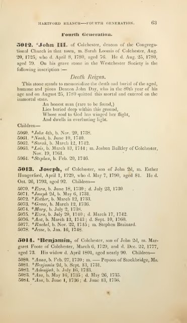 A genealogical register of the descendants in the ... - Stephen Haynes