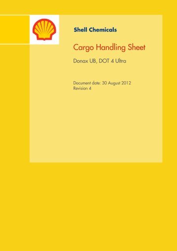 Marine Cargo Handling Sheet DONAX UB, DOT 4 Ultra