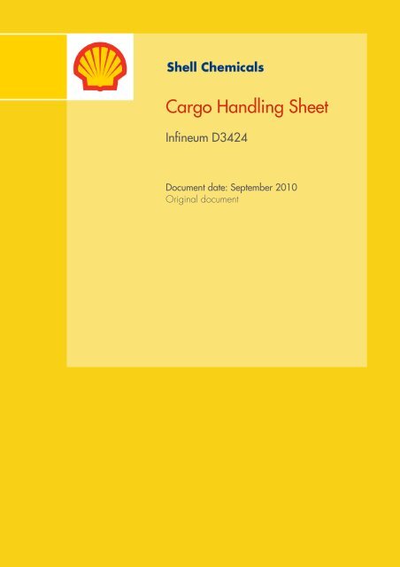 Marine Cargo Handling Sheet for Infineum D3424 - original