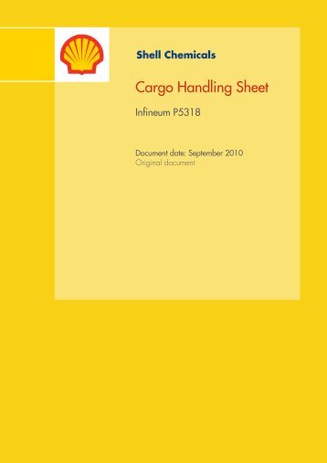 Marine Cargo Handling Sheet for Infineum P5318 - original