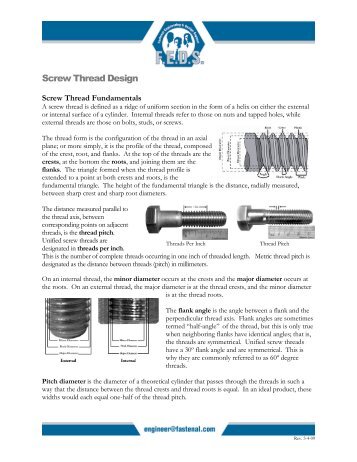 Screw Thread Design - Fastenal