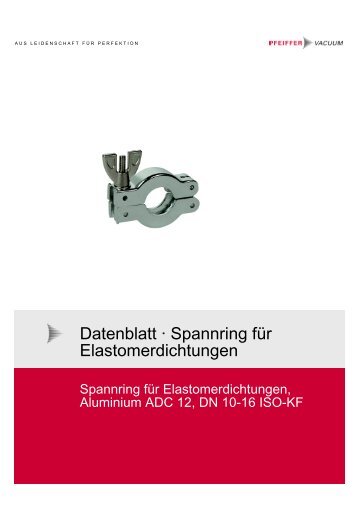 Datenblatt · Spannring für Elastomerdichtungen - Pfeiffer Vacuum