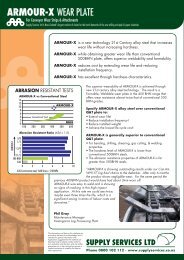 Download ARMOUR-X Wear Plate Brochure - Supply Services