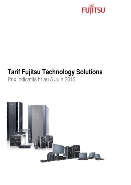 Tarif Fujitsu Technology Systems France - Juin 2013