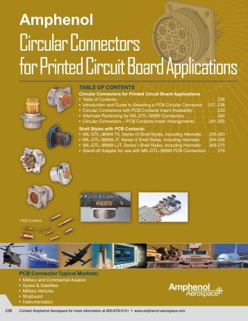 Circular Connectors for Printed Circuit Board Applications